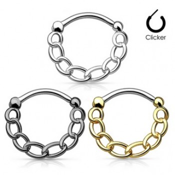 Chain Septum Clicker Ring